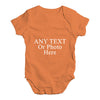 Personalised Design Your Own Wording Photo Baby Unisex Baby Grow Bodysuit