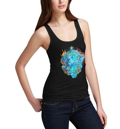 Womens Classic Lions Head Graphic Tank Top
