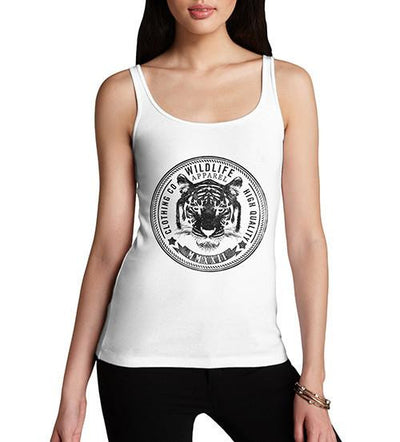 Womens Tiger Face Wildlife Clothing Co Tank Top