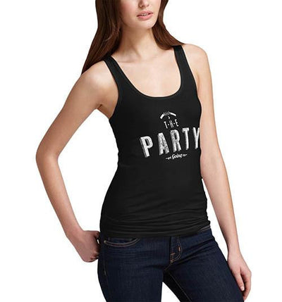 Womens Keep The Party Going Printed Tank Top