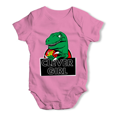 Clever Girl Dinosaur Baby Grow Bodysuit
