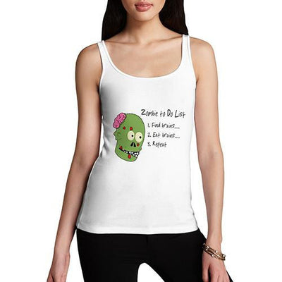 Women's Zombies To Do List Funny Tank Top