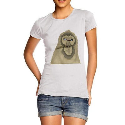 Women's Funny Grumpy Monkey T-Shirt