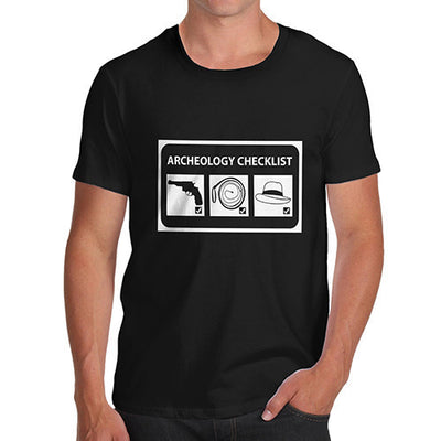 Mens Archaeology Checklist T-Shirt