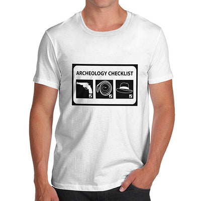 Mens Archaeology Checklist T-Shirt