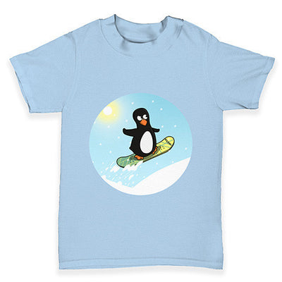Snowboard Guin The Penguin Baby Toddler T-Shirt