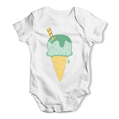 Yummy Green Ice Cream Baby Grow Bodysuit