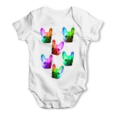 Multicolour Pugs Baby Grow Bodysuit