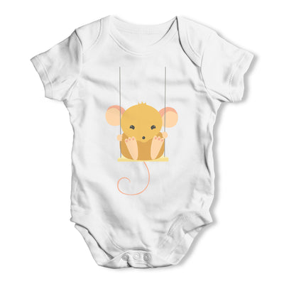 Mouse On A Swing Baby Grow Bodysuit