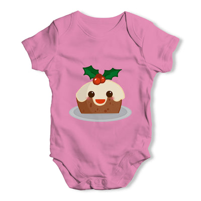 Cute Christmas Pudding Baby Grow Bodysuit