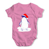 Penguin With Santa Hat Baby Grow Bodysuit