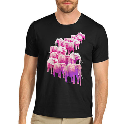 Men's Pink Elephants On Parade T-Shirt