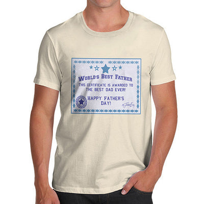 Men's World's Best Father Certificate T-Shirt