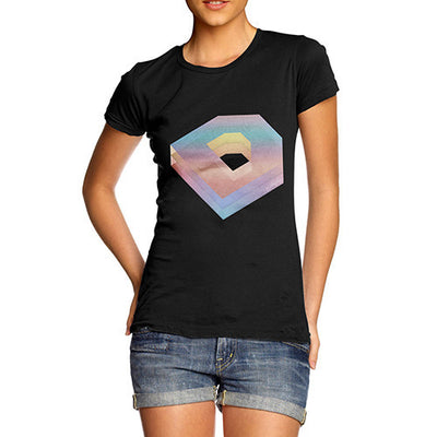 Women's Colorful Monogram Letter D T-Shirt