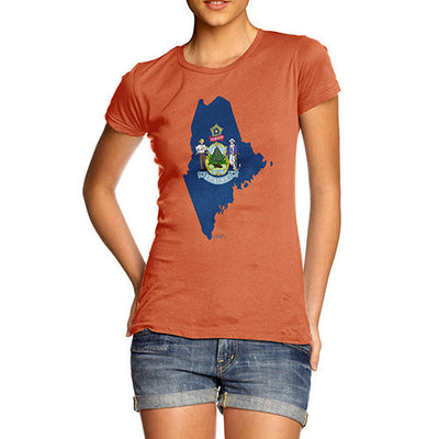 Women's USA States and Flags Maine T-Shirt