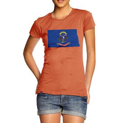 Women's USA States and Flags North Dakota T-Shirt