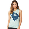 USA States and Flags South Carolina Women's Flowy Scoop Muscle Tank