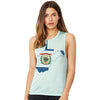 USA States and Flags West Virginia Women's Flowy Scoop Muscle Tank