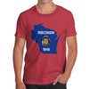 Men's USA States and Flags Wisconsin T-Shirt