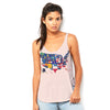 USA Map and State Flags Women's Flowy Side Slit Tank