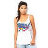 USA Map and State Flags Women's Flowy Side Slit Tank