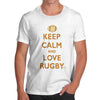 Men's Keep Calm And Love Rugby T-Shirt