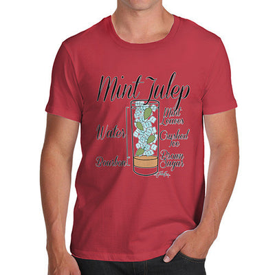 Men's Cocktail - Mint Julep Recipe T-Shirt