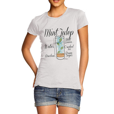 Women's Cocktail - Mint Julep Recipe T-Shirt