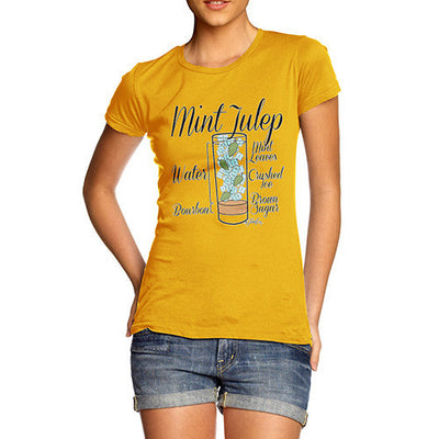 Women's Cocktail - Mint Julep Recipe T-Shirt