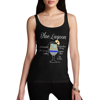 Women's Blue Lagoon Cocktail Recipe Tank Top