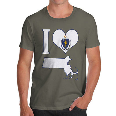 Men's I Love Massachusetts T-Shirt