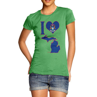 Women's I Love Michigan T-Shirt