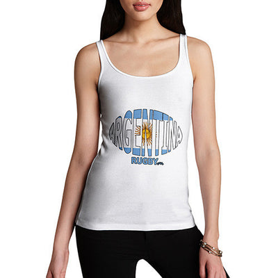 Women's Argentina Rugby Ball Flag Tank Top