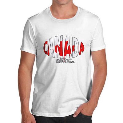 Men's Canada Rugby Ball Flag T-Shirt