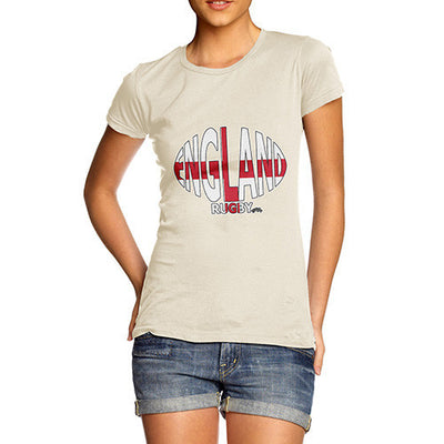 Women's England Rugby Ball Flag T-Shirt