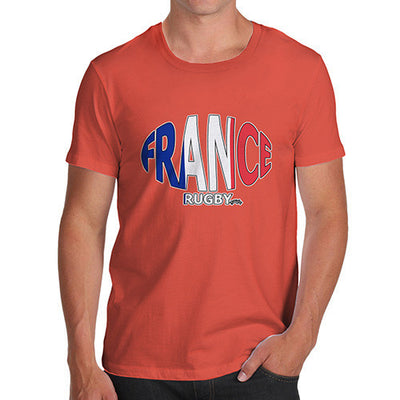 Men's France Rugby Ball Flag T-Shirt
