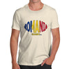 Men's Romania Rugby Ball Flag T-Shirt