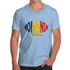 Men's Romania Rugby Ball Flag T-Shirt