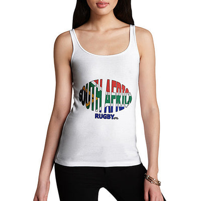 Women's South Africa Rugby Ball Flag Tank Top