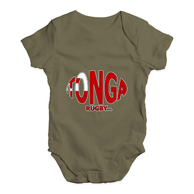 Tonga Rugby Ball Flag Baby Unisex Baby Grow Bodysuit