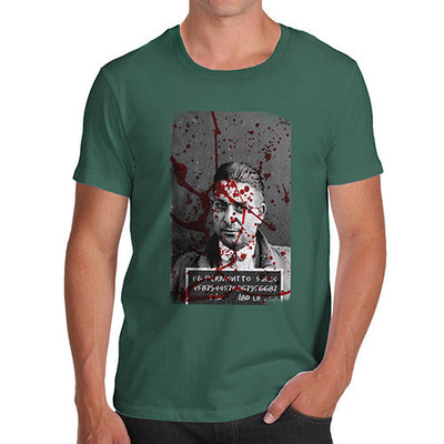 Men's Blood Splatter Mugshot T-Shirt
