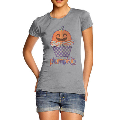 Women's Halloween Pumpkin Cupcake T-Shirt