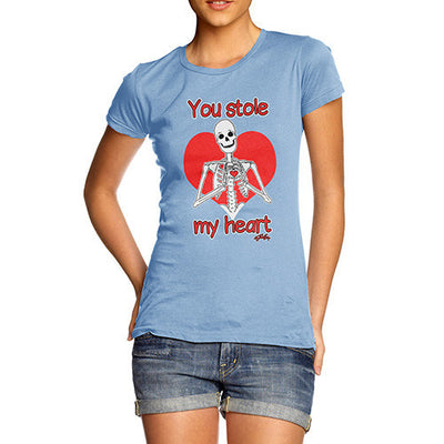 Women's Skeleton You Stole My Heart T-Shirt