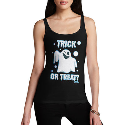 Women's Trick or Treat Spooky Ghost Tank Top