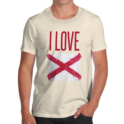 Men's I Love Northern Ireland St Patrick's Saltire T-Shirt