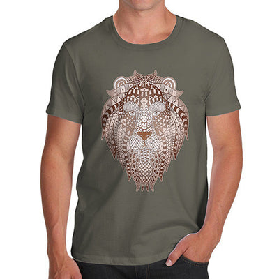 Men's Tribal Lion Head T-Shirt