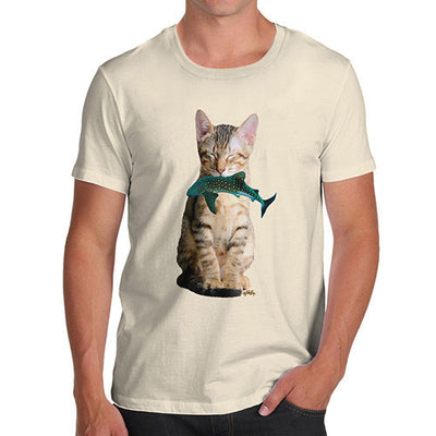 Men's Cat Eats Shark T-Shirt