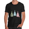 Men's Festive Snowflake Christmas Trees T-Shirt