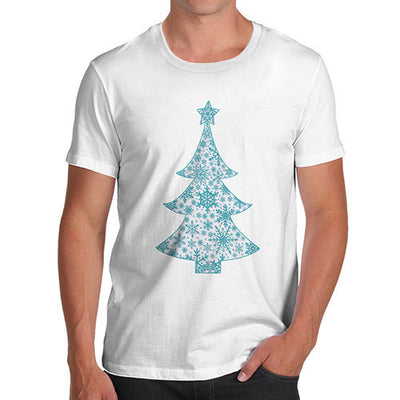 Men's Snowflake Christmas Tree T-Shirt