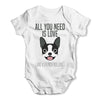 All You Need Is A French Bulldog Baby Grow Bodysuit